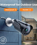 1080P Long Range Bullet Security Camera Weatherproof For Indoor And Outdoor Use With Four In One OSD Switch installed outdoors