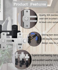Four Pack 4 Inch Stainless Steel Gate Latches For Outdoor Fence Barn Doors Sliding Lock Hardware Black Finish Flip Latches For Cabinets