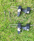 Two Pack Downrigger Release Clips With Ball Bearing Swivel For Outriggers And Kite Rigs, Smooth Line Release Arm, Precise Tension Adjuster, Durable Silver Finish, Great For Offshore Trolling Gear on grass