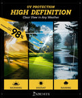 Solid Rider EZGO TXT Golf Cart Windshield For 1995 To 2013 Gas And Electric Models shown with UV protection and clear views.