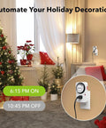 24 Hour Plug In Mechanical Timer With Built In Dial Set It And Forget It Grounded Outlet for holiday lights automation