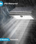 Lit Up Outdoor Solar Lights With IP65 Waterproof Build 1100 Lumens Wireless LED Motion Sensor Flood Light in rain