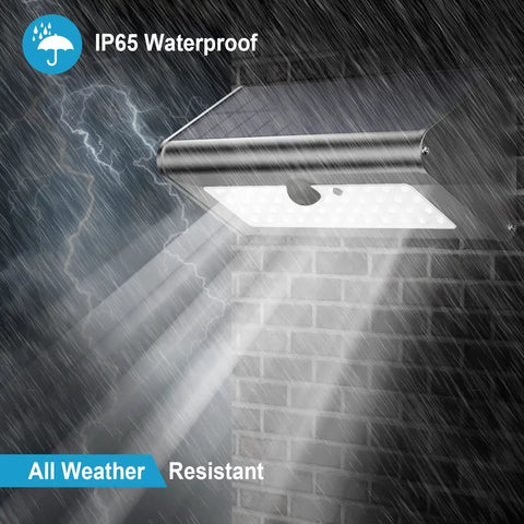 Lit Up Outdoor Solar Lights With IP65 Waterproof Build 1100 Lumens Wireless LED Motion Sensor Flood Light in rain
