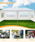 Outdoor Party Tent 10x20 Foot Canopy Gazebo With Removable Sidewalls Instant Event Tent for Catering Events Wedding Birthday