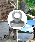 Beast 180lb Ultra Strong Fishing Magnet Kit in use during river and outdoor adventures, showcasing heavy-duty neodymium magnet.