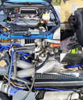 Ucreative 5ft silicone vacuum hose, 1/4 in ID, high-temp automotive tubing; blue hoses in engine bay