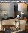3 Way Dimmable Touch Control Table Lamp Set of 2 With USB Charging Ports for Bedroom shown in rustic farmhouse style setting