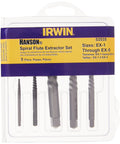 Heavy Duty Screw Extractor Set For Stripped Screws And Broken Fasteners, Spiral Left Hand Design Delivers Deep Bite, 5 Piece Set