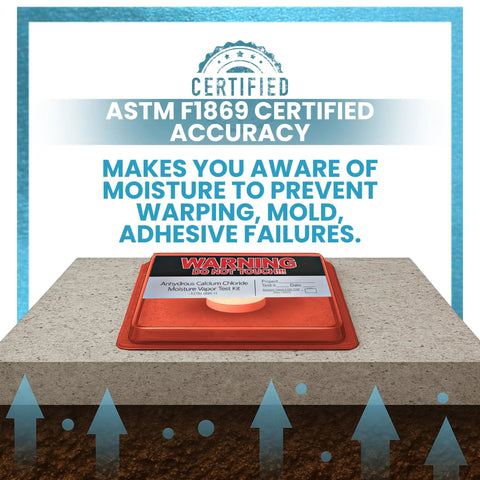 Calcium Chloride Moisture Test Kit For Concrete Slabs Pro Grade Moisture Vapor Emission Testing That Meets ASTM F1869 Standards No Expiration Date