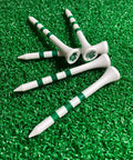 3-1/4 Inch Shamrock Golf Tees Green Durable 100 Percent Natural Hardwood Tees For St Patrick's Day Rounds on grass