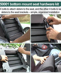 Installation process using Bottom Mount Seat Hardware Kit 10 Pcs For Racing Sliders And Brackets Easy Install Compatible With Sparco Recaro Bride Momo NRG Seats Includes Bolts Washers And Nylon Lock Nuts