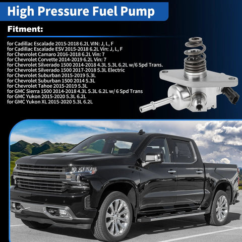GDI High Pressure Fuel Pump HPFP For Chevrolet Silverado 1500 Tahoe Suburban GMC Sierra 1500 Yukon Direct Injection Pump