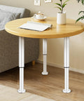 Round table with 4 Piece Adjustable Cabinet Legs Steel Telescopic Furniture Feet With Floor Protection For Tables And Beds