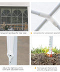 10 By 20 Foot Large Outdoor Party Tent Shelter With Four Removable Window Sidewalls, features assembly connectors and peg foot caps