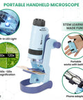 Epic Compound Microscope Starter Kit For Kids Featuring 1200x Magnification With Dope Accessory Pack Bonus Handheld Scope with LED light
