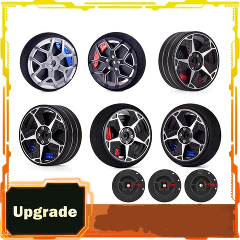 Upgrade Your Rc Game With This Dumborc Metal Steering Handwheel Transmitter Kit Featuring A Soft Brake Sponge Grip For Smoother Control Panel Refitting And Daily Remote Handle Mods On Multi Brand Controllers. RC transmitter wheel set with 7mm and 6.5mm adapters