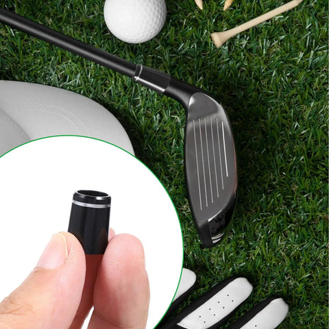 Black Golf Ferrule Set For Irons 12 Pack 0.335 Inch Tip Shaft Sleeve Adapter Durable Plastic Ferrules With Silver Ring All Iron Shaft Compatible Golf Club Accessories