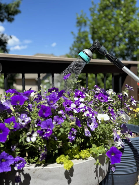 Extendable Garden Hose Wand With 28 To 36 Inch Reach Ten Spray Settings 180 Degree Swivel Head Thumb Control Watering Nozzle