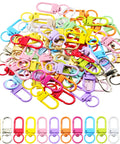 Super Vibrant Sixty Piece Zinc Alloy Keychain Clips With Swivel Lobster Claw Clasps Perfect For Bag Charms Jewelry Diy Projects And Lanyard Hardware That Are Pretty Dang Great, colorful assortment of clips.