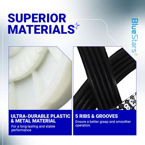 Close-up of materials for Washer Pulley Clutch Kit And Drive Belt For Whirlpool Kenmore Maytag 2 Piece Set with text details.