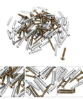 Heavy Duty Drywall Anchors And Screws Kit With Rust Proof Steel Expansion Anchors For Secure Wall Mounts 40 Sets