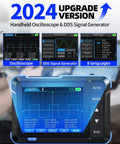 2024 handheld oscilloscope and DDS signal generator display showing Auto settings for DIY mechanics