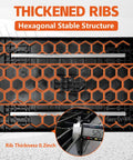 Heavy Duty Folding Platform Cart, 1600 Lbs Capacity, hexagonal structure and 0.2 inch rib thickness for durability.