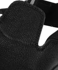 Close-up of Heavy Duty Steel Toe Shoe Covers With Adjustable Strap Safety Overshoes For Work, featuring textured black fabric.