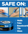 Multi Surface Painter Tape Set, 0.94 Inch Wide Blue Masking Tape For Indoor And Outdoor Painting, 6 Rolls, 60 Yards Total, Easy Removal