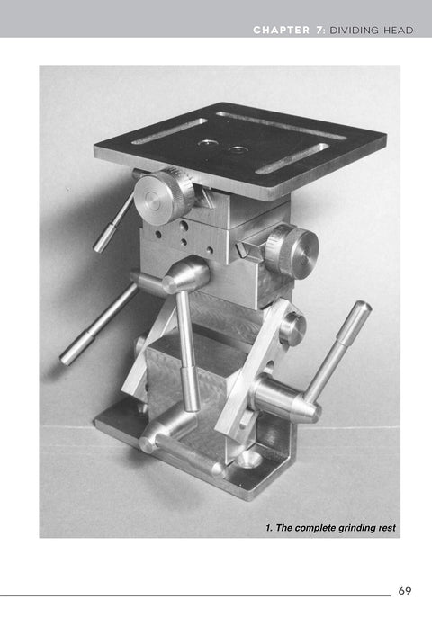 Book: Milling for Home Machinists - metal grinding rest fixture with clamps and handles