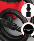 Badass Dust Free Drywall Hand Sander With Comfortable Soft Rubber Handle And Six Point Five Foot Vacuum Hose attachment and couplers.