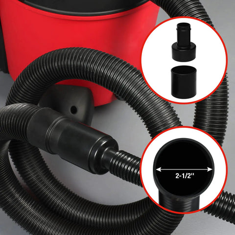 Badass Dust Free Drywall Hand Sander With Comfortable Soft Rubber Handle And Six Point Five Foot Vacuum Hose attachment and couplers.