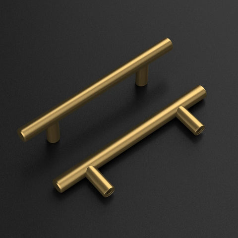25 Pack 3 Inch Gold Cabinet Handles Brushed Brass Drawer Pulls For Kitchen Cabinets And Furniture Durable Stainless Steel With Brushed Gold Finish
