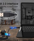 Global Shutter USB Camera Module 720P 60fps High Speed USB Camera Board connected to laptop USB 2.0 interface for machine vision