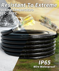 Outdoor Extension Cord 25 Ft Waterproof With Lighted Indicator And Cold Weatherproof To Minus 40 C Rugged 3 Prong