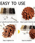 Sweet Gear Mini Screw Eye Hooks Rolling As A Hella Thick 750 Piece Multicolor Stash Built Tough for DIY use with pinecone.