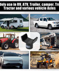 Heavy Duty Bottle Jack Adapter For Twelve Ton And Twenty Ton Jacks in use with various vehicles like RVs and tractors.