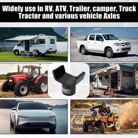 Heavy Duty Bottle Jack Adapter For Twelve Ton And Twenty Ton Jacks in use with various vehicles like RVs and tractors.