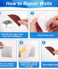 Heavy Duty Drywall Repair Kit With 8.8 Oz White Putty, Scrapers, Sandpaper And Gloves For Easy Patch For Holes And Cracks In Home Walls