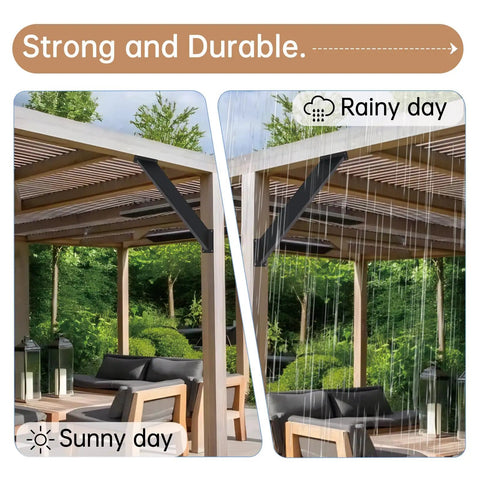 12 Pack 45 Degree Angle Pergola Brackets Heavy Duty Connectors Built For 4x4 Posts Actual 3.15x3.15 Inches Durable Steel With Black Powder Coat For Gazebos Tree Houses Cabins And Patio Kits