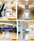 Ready To Roll 43 Inch Windows 11 Touch Kiosk in shopping malls, libraries, airports, and enterprises, offering premium performance.