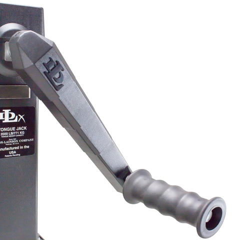 DLx-SF Marine jack swivel lever, gray metal with ribbed grip, 2,000 lb capacity