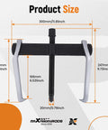 Dimensions of 12 Inch 2 Jaw Gear Puller Reversible Bearing Puller Tool For External And Internal Removal Of Pulleys Gears Bearings