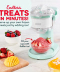 Countertop Shaved Ice Maker Whip Up Fresh Snow Cones And Frosty Slushies Quick Like That Fast Frozen Dessert Machine Easy Peasy Cleanup Summer Vibes Ready Aqua with shaved ice and toppings.