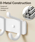 Hella Sturdy Wall Mount Coat Rack Featuring Heavy Duty Double Steel Hooks For Backpack Storage And Rust Proof Coating For Mudroom Storage That Handles Maximum Load Zero Fuss, showcasing durable metal construction.
