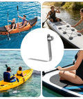 V Shape Spring Clips For Tents And Kayaks shown with various kayaks and a close-up of a 8mm steel clip, ideal for camping gear.