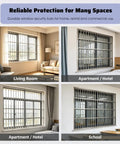 Heavy Duty 304 Stainless Steel Window Security Bars And Balustrades Rock Solid Safety Railings For Homes Decks Backyards in living room and apartment.