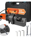 Beast Electric Hydraulic Rebar Cutter With 900W Motor 110V Cuts Up To Five Eighths Inch Rebar Size Five 4 To 16 Mm Heavy Duty Concrete Construction Tool With Blades Fast Cutting In 3 To 4 Seconds, with case and wrenches