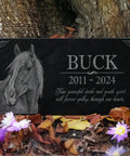 Custom Horse Memorial Stone For Garden And Grave Marker, Outdoor Headstone For Horse Lovers, Personalized Memorial Gravestone