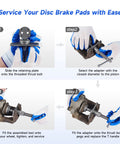 Orion Motor Tech 2-in-1 brake caliper compression and bleeder kit; handheld vacuum pump with thrust bolt and adapters.